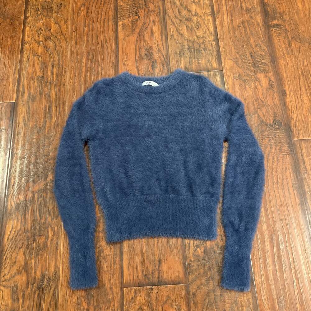 Zara blue long sleeve cozy fuzzy sweater